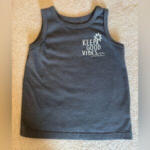 Dark Gray Tank Top - Keep Good Vibes
